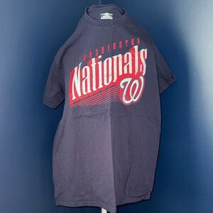 Genuine Merchandise Navy Washington Nationals Graphic Tee with Red & White Logo